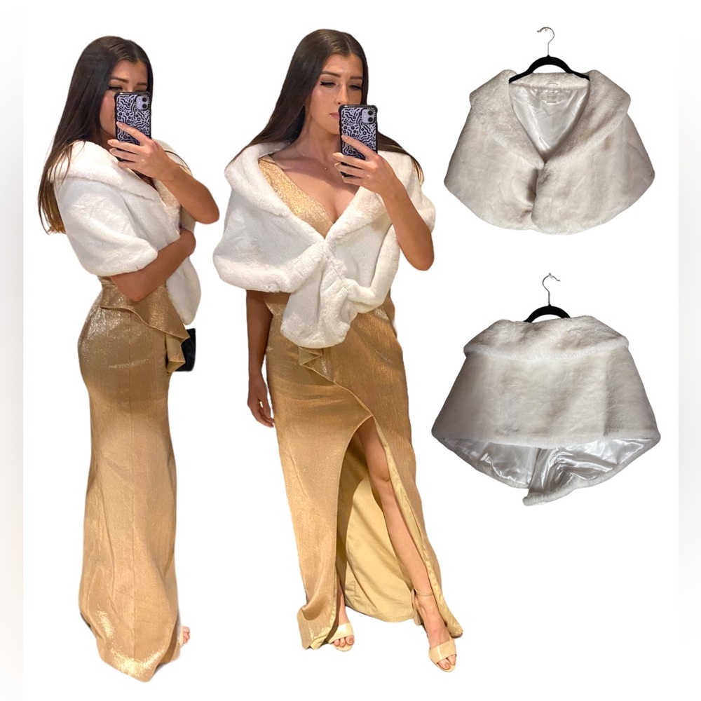 BHLDN Faux Fur Shoulder Wrap